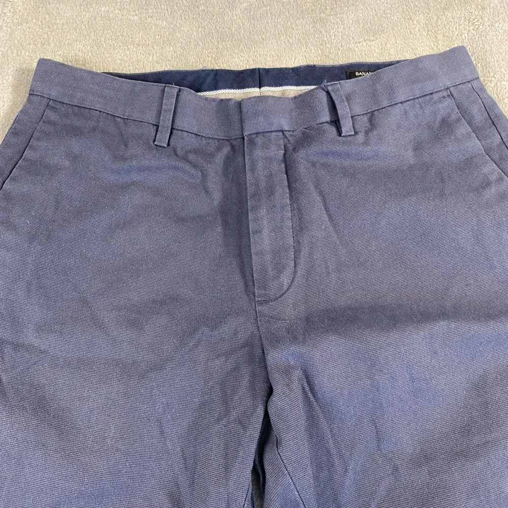 Banana Republic Dress Pants Mens 31x30 Navy Blue‎ Slim Fit Wool Blend 676183-00
